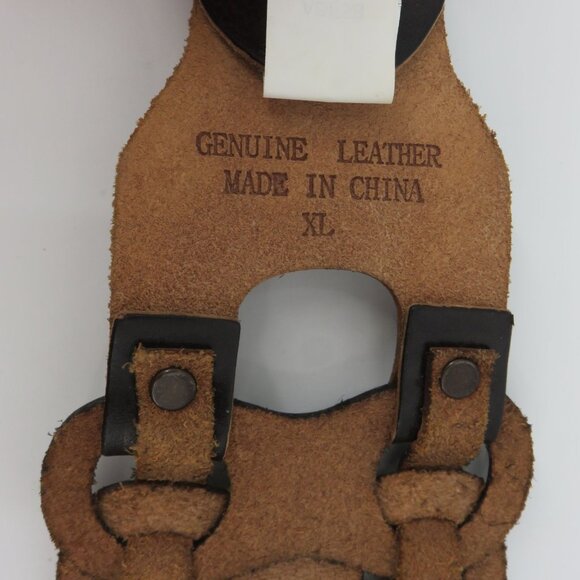 Mossimo Supply Co Women XL Extra Large Brown Leather Woven Wide Belt 2010 NEW - Picture 8 of 10